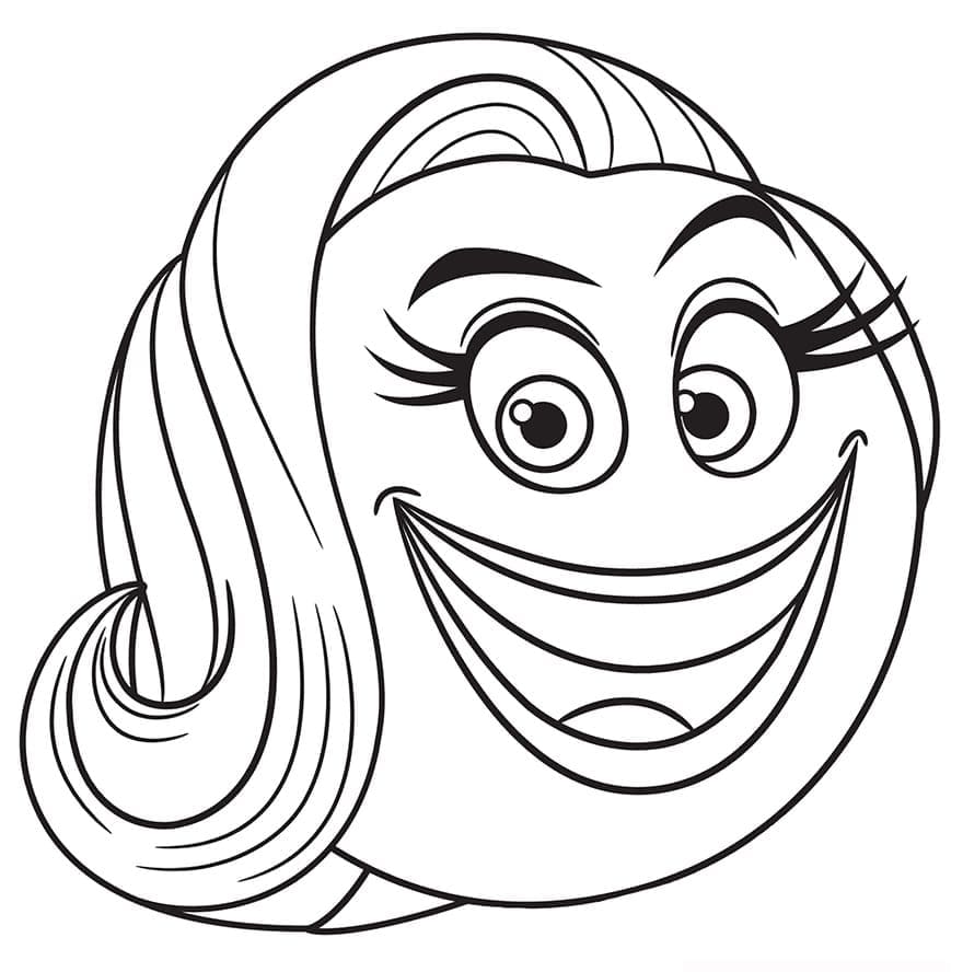 Smiler dans Le Monde secret des Emojis coloring page