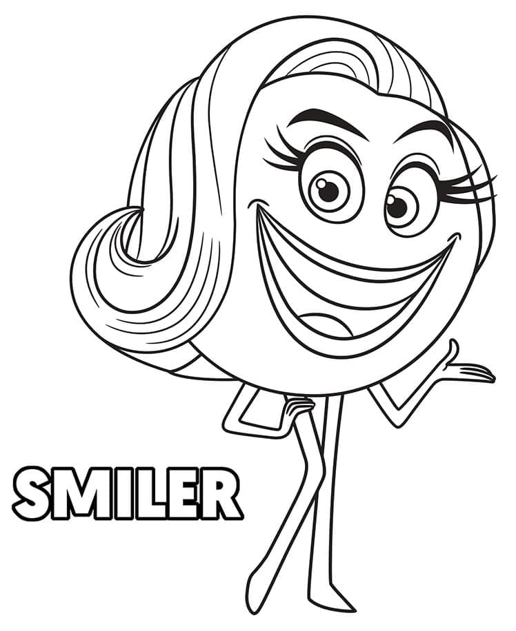 Smiler de Le Monde secret des Emojis coloring page