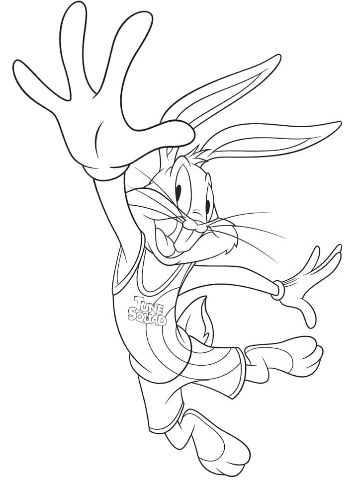 Space Jam 2 Bugs Bunny coloring page