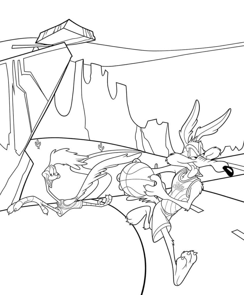 Space Jam Bip Bip et Coyote coloring page