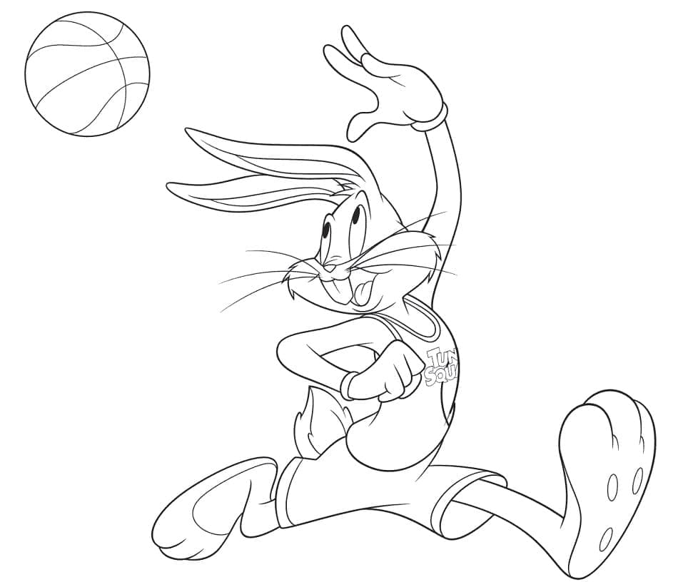 Space Jam Bugs Bunny coloring page