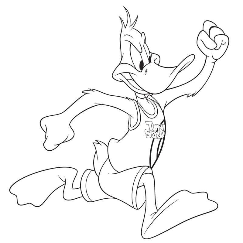 Coloriage Space Jam Daffy Duck