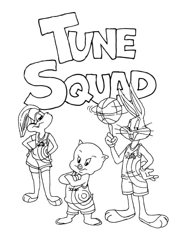Space Jam Tune Squad coloring page