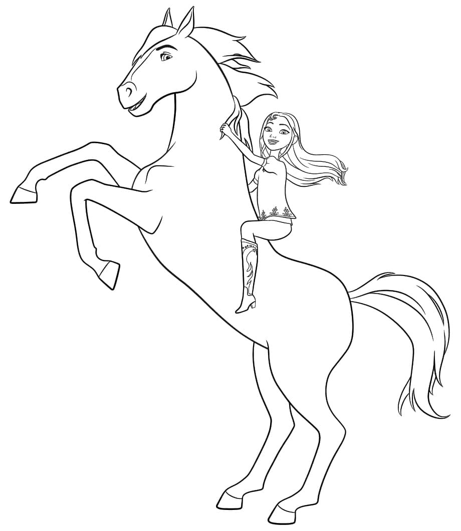 Spirit et Lucky coloring page