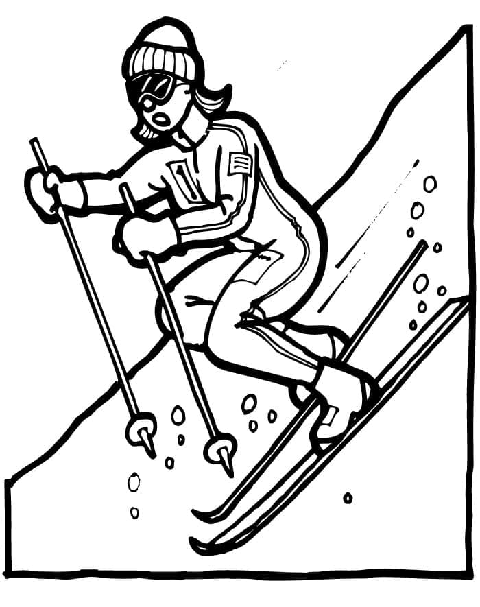 Coloriage Sport de Ski