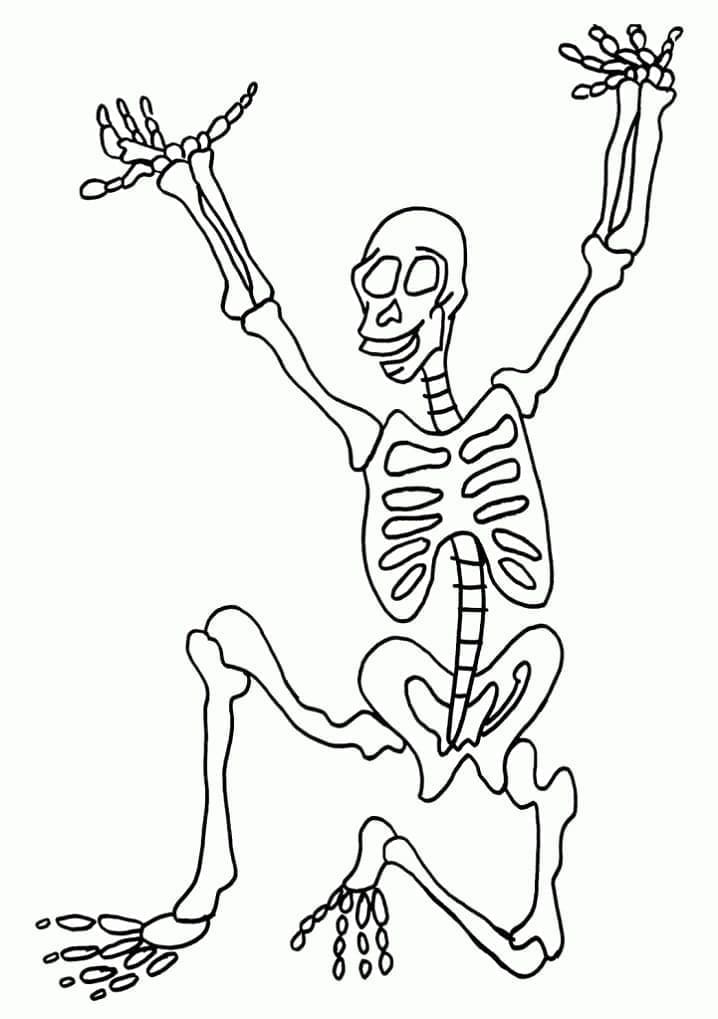 Coloriage Squelette Hilarant