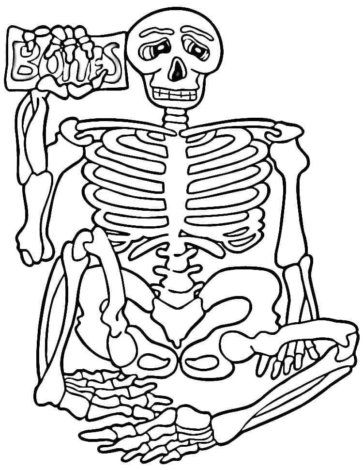 Squelette Imprimable coloring page