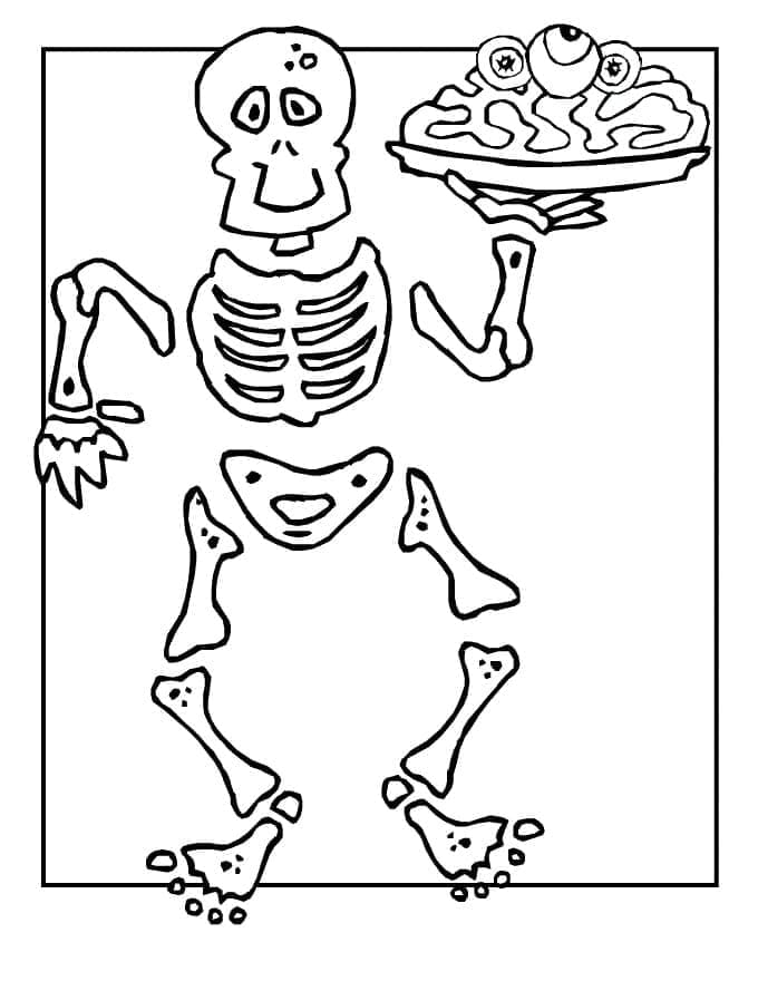 Coloriage Squelette Pour Enfants