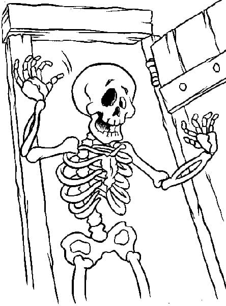 Coloriage Squelette Stupide