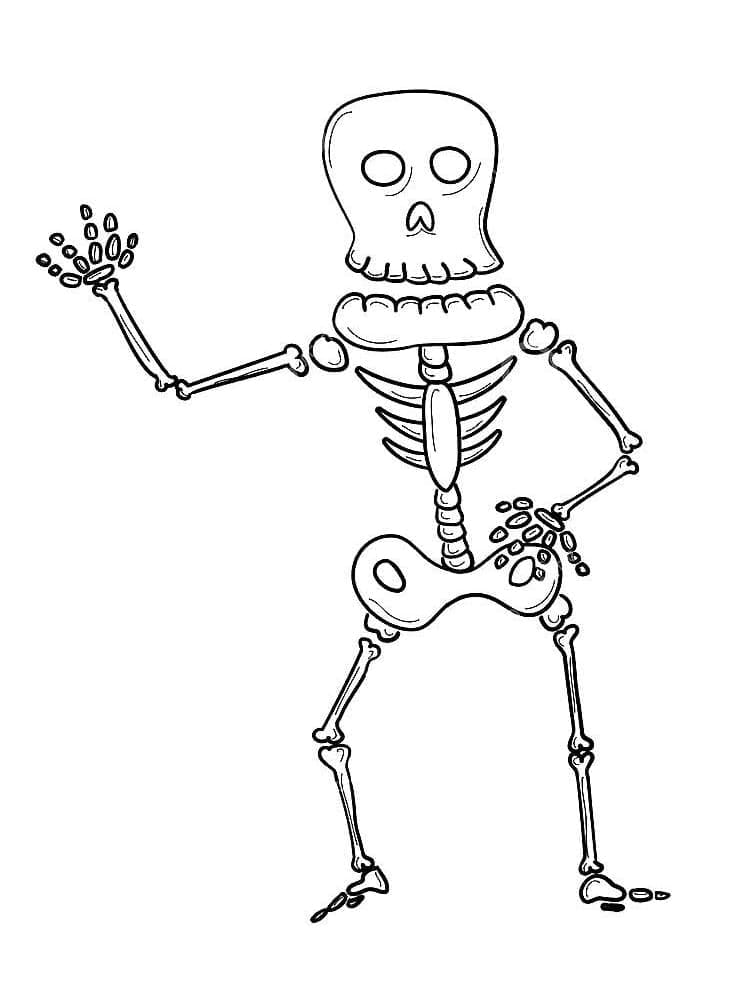 Squelette très Drôle coloring page