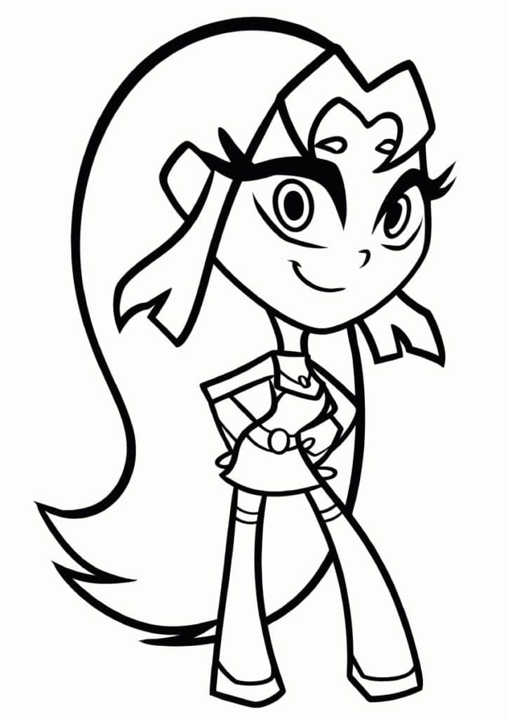 Starfire dans Teen Titans Go coloring page