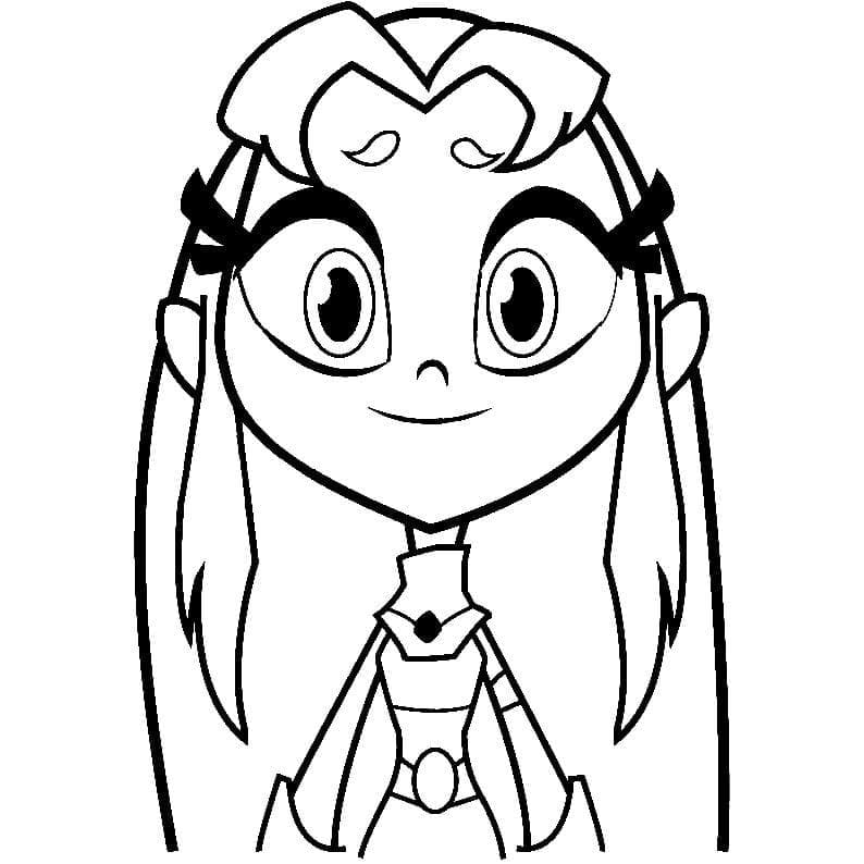 Starfire Teen Titans Go coloring page