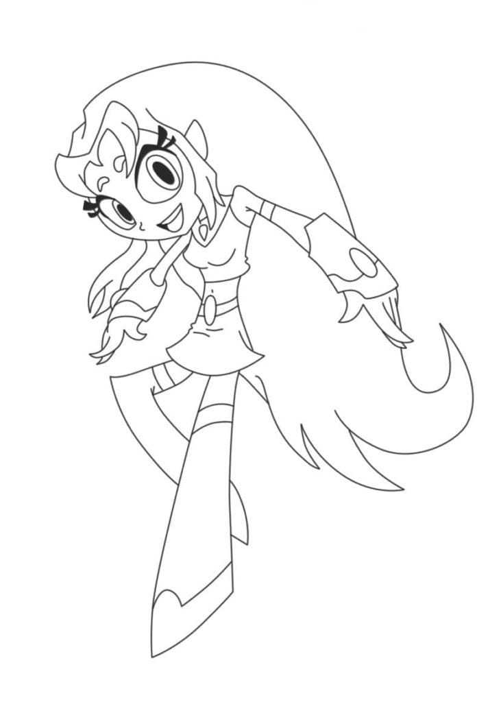 Starfire coloring page
