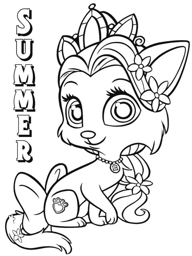 Summer Palace Pets coloring page