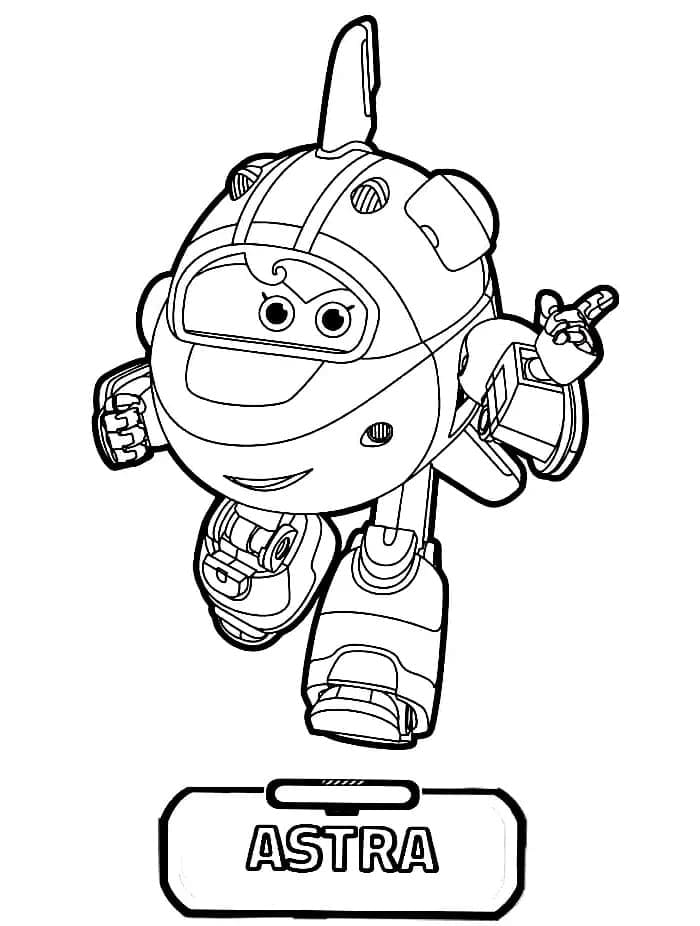 Super Wings Astra coloring page