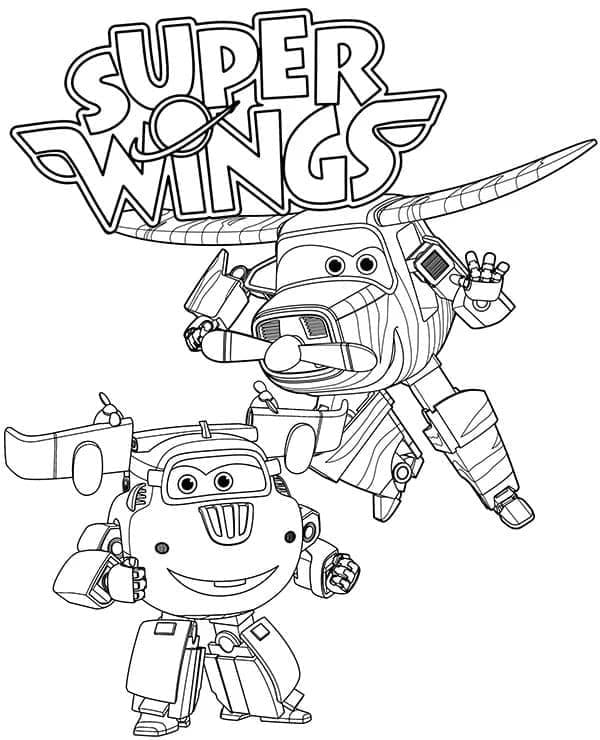 Super Wings Bello et Donnie coloring page