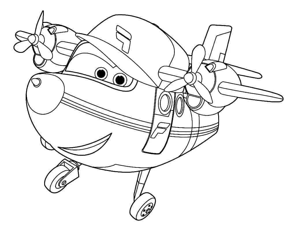 Super Wings Flip coloring page
