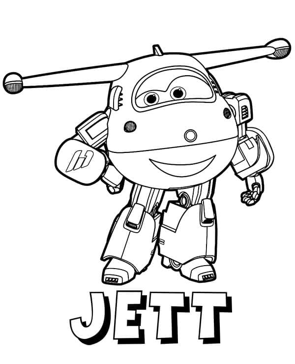 Super Wings Jett coloring page