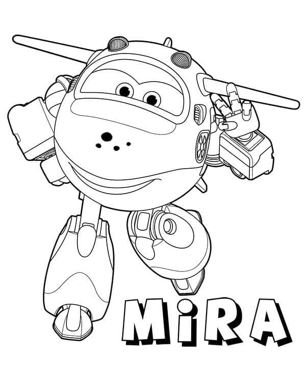 Super Wings Mira coloring page