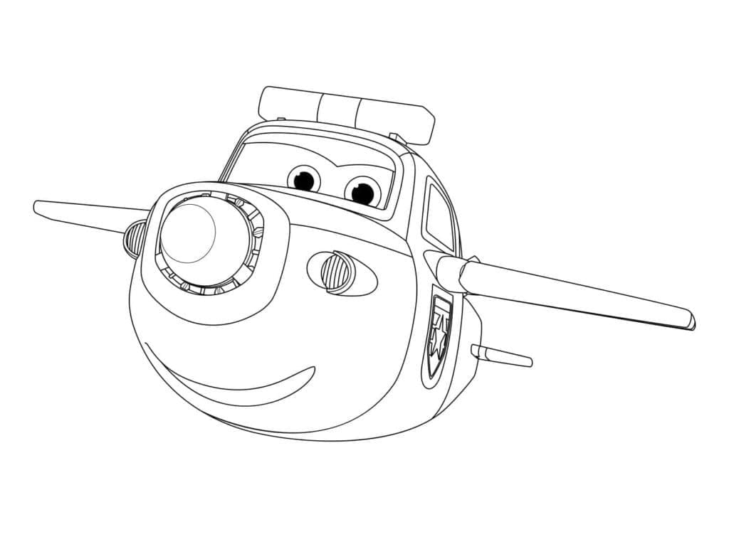 Super Wings Paul coloring page