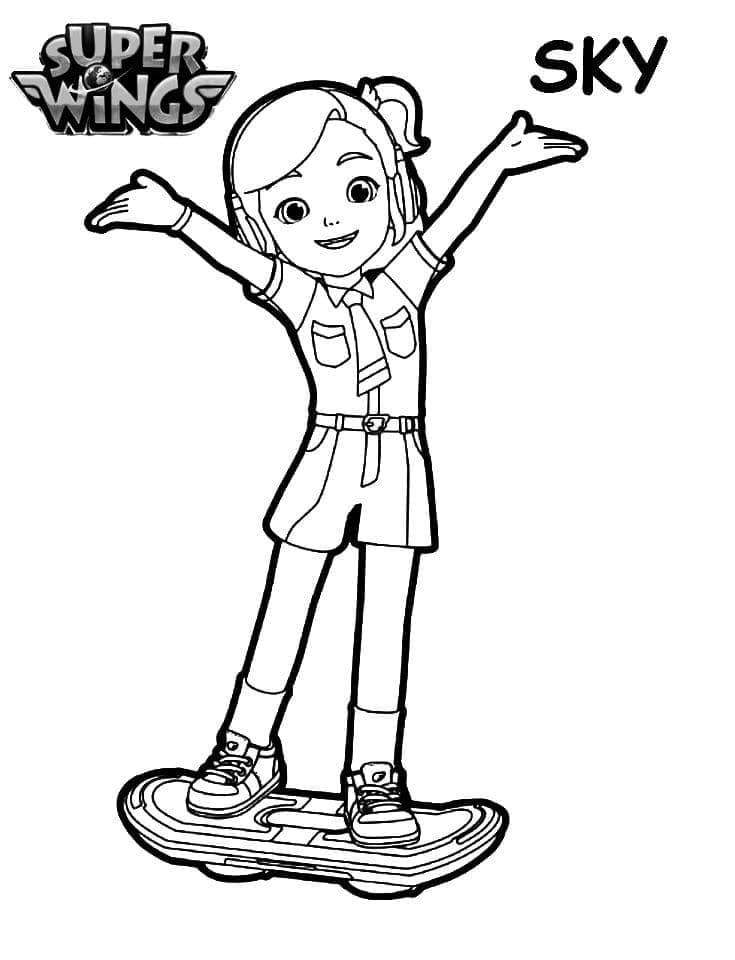 Super Wings Sky coloring page