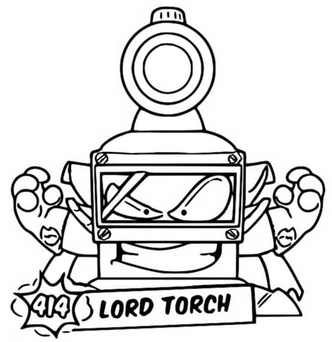 Superzings Lord Torch coloring page