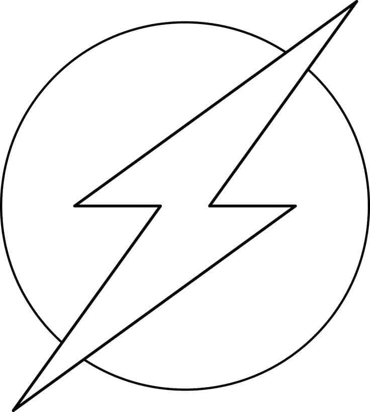 Symbole de Flash coloring page