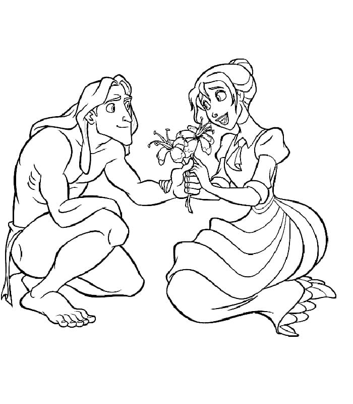 Tarzan et Jane Porter coloring page