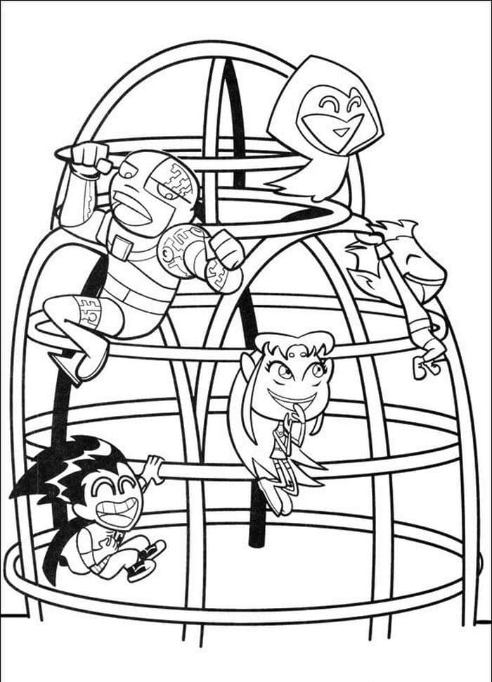 Teen Titans Go 3 coloring page