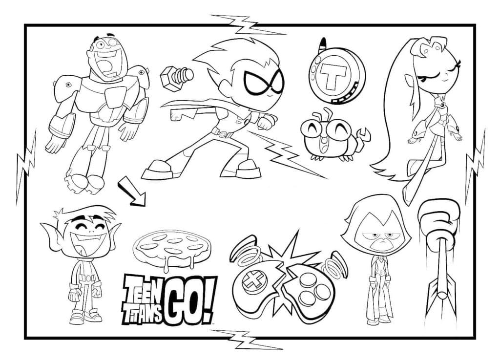 Teen Titans Go 4 coloring page