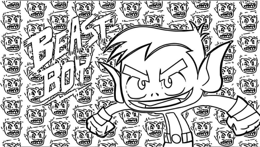Teen Titans Go Changelin coloring page