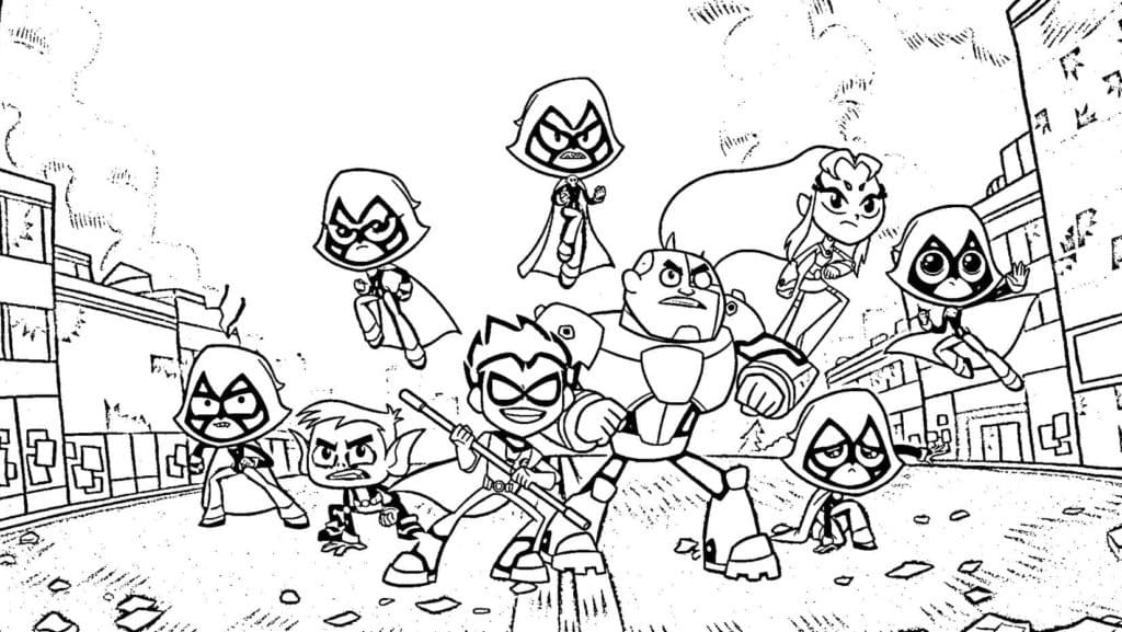 Teen Titans Go Pour Enfants coloring page