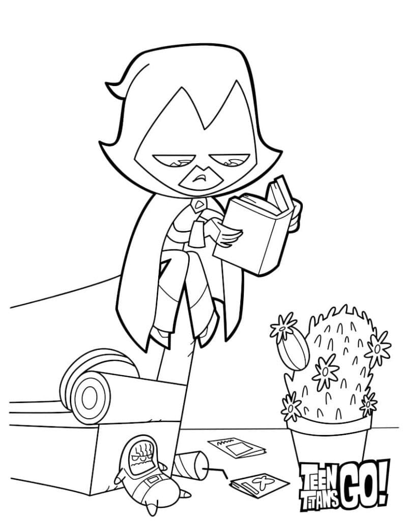 Teen Titans Go Raven coloring page