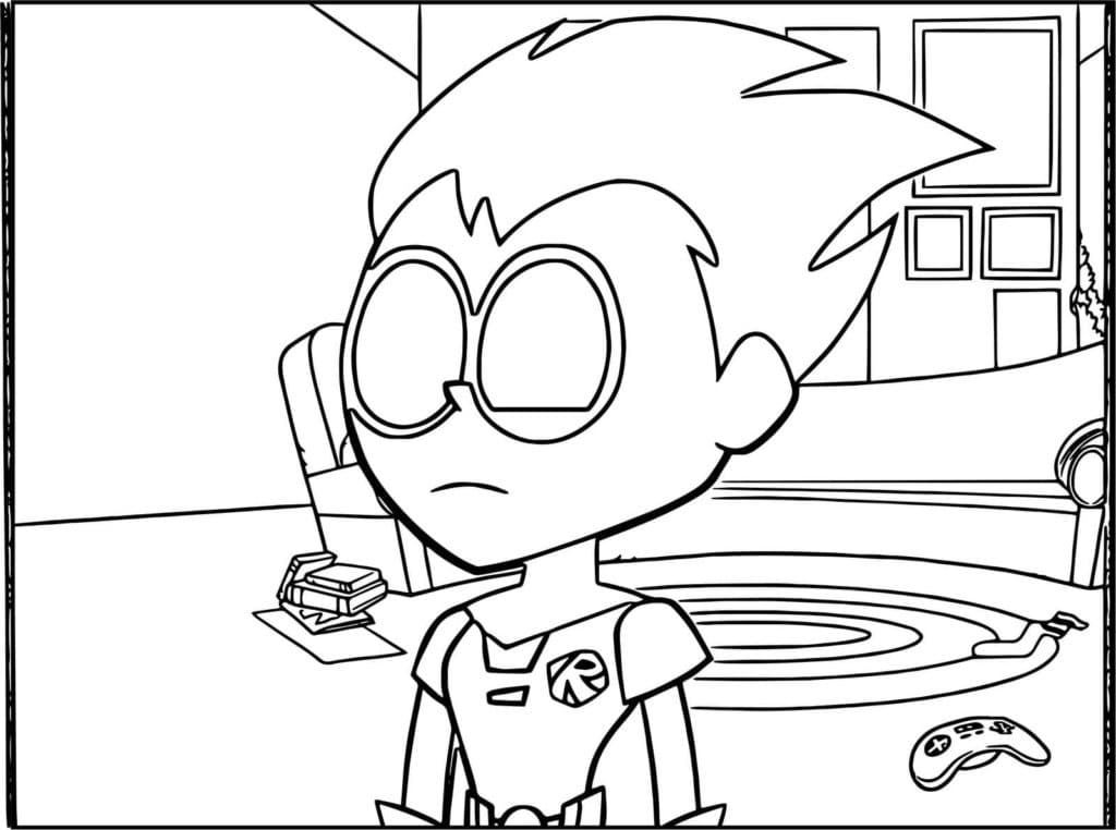 Teen Titans Go Robin coloring page
