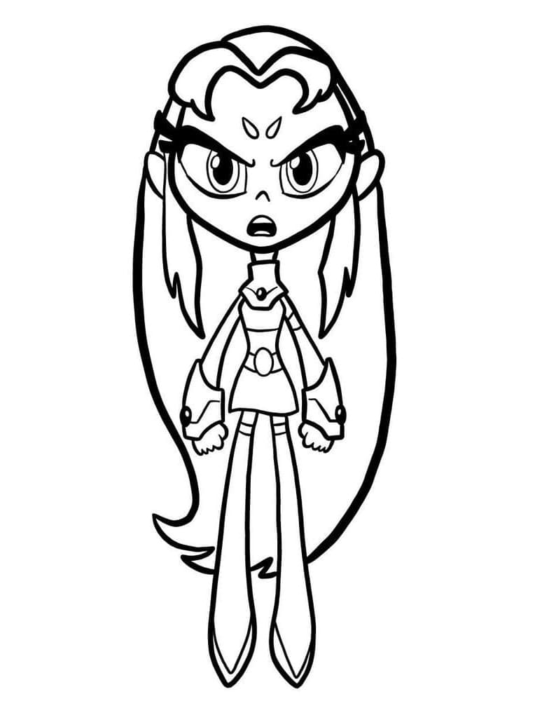 Teen Titans Go Starfire coloring page