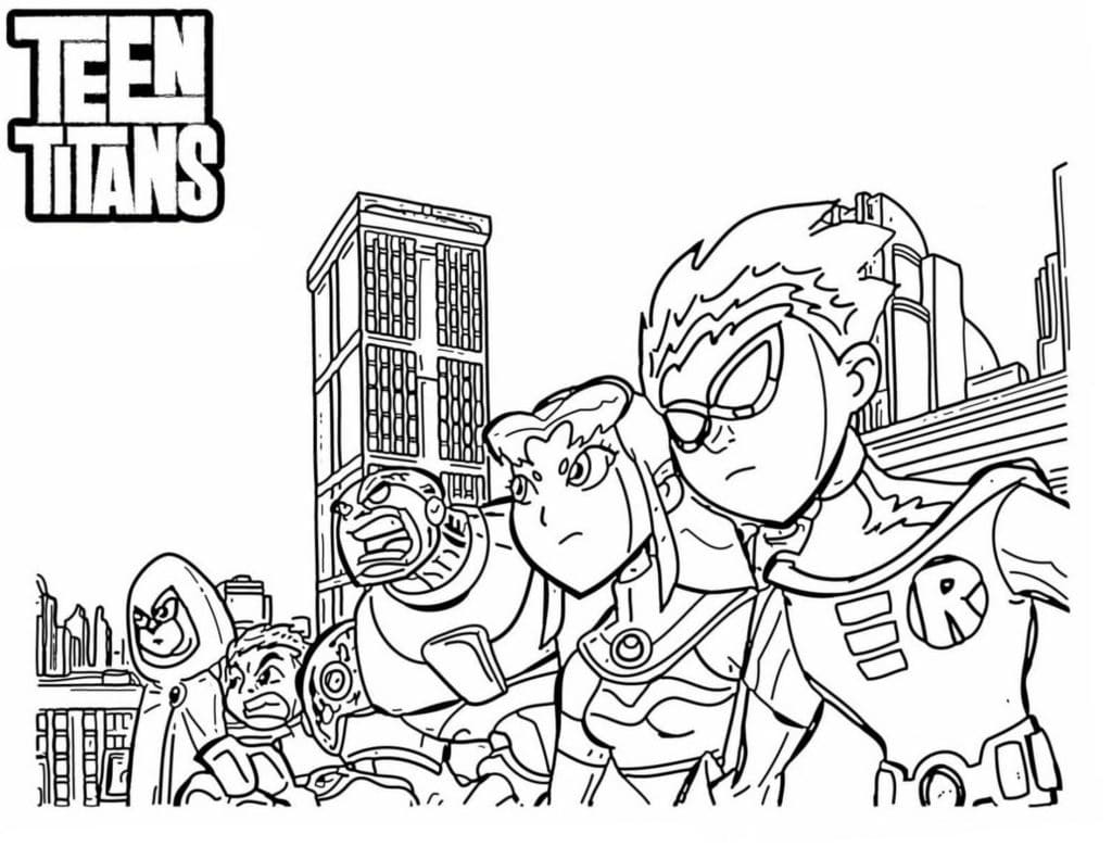 Teen Titans coloring page