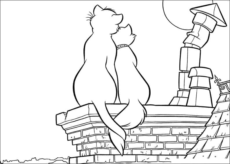 Thomas O’Malley et Duchesse de Aristochats coloring page