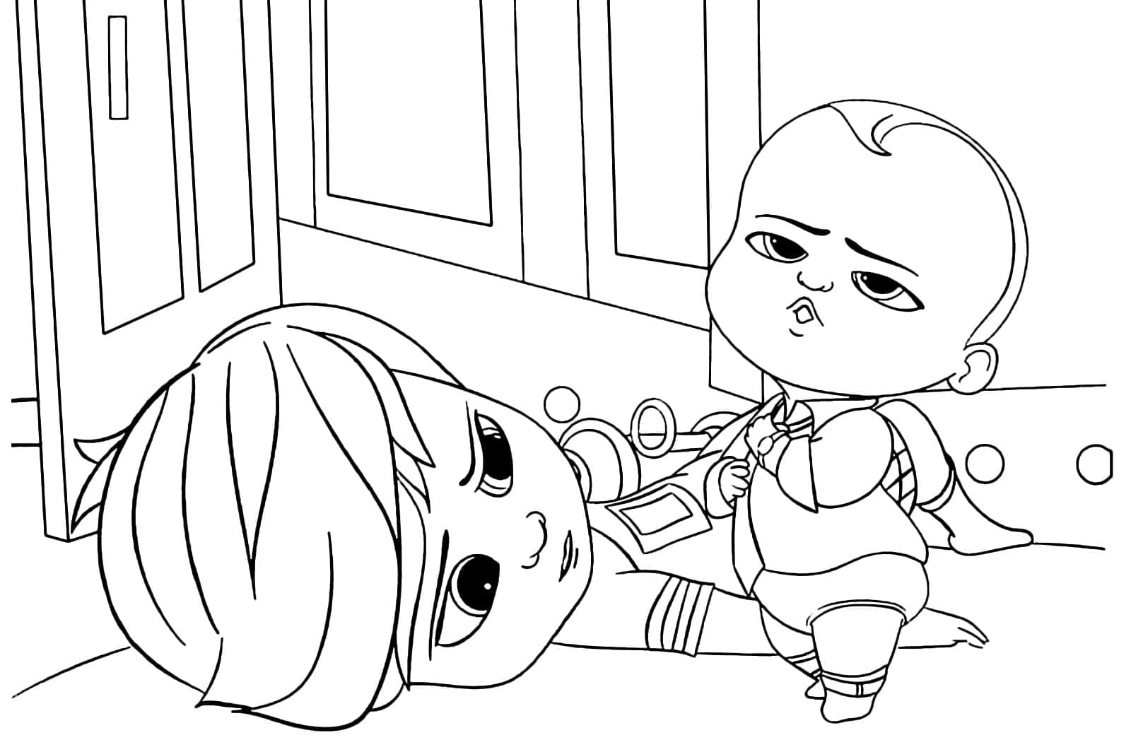 Timothy et Baby Boss coloring page