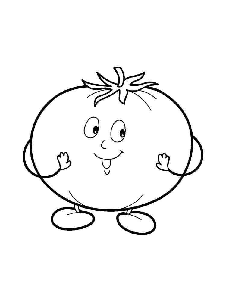 Tomate Souriante coloring page