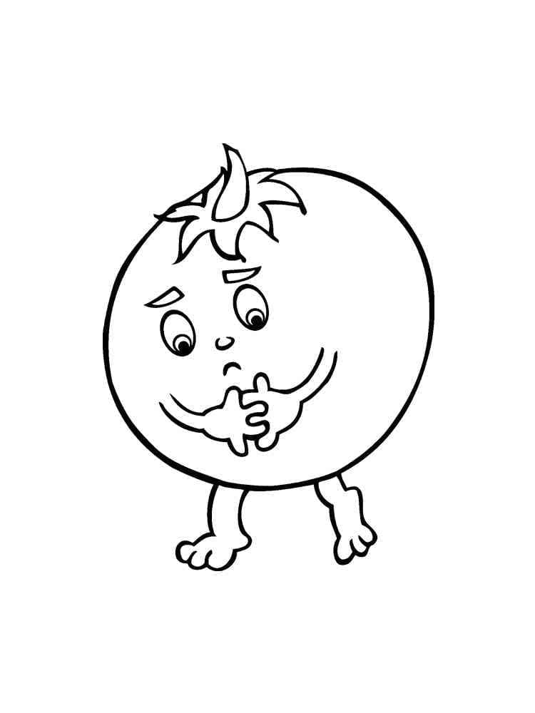 Tomate Triste coloring page