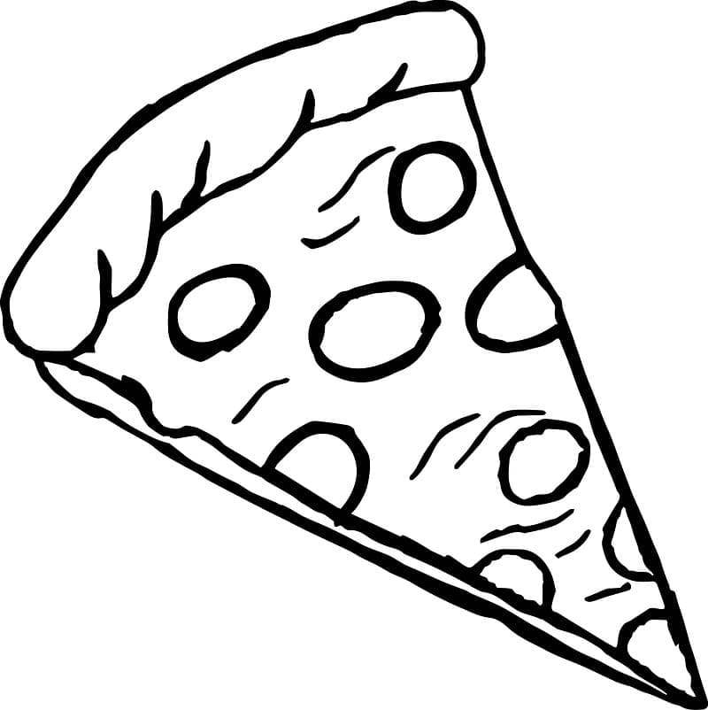 Tranche de Pizza Normale coloring page