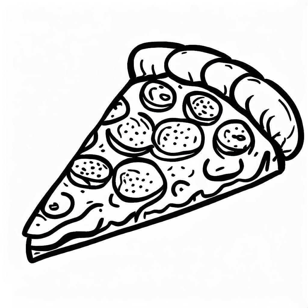 Tranche de Pizza Parfaite coloring page