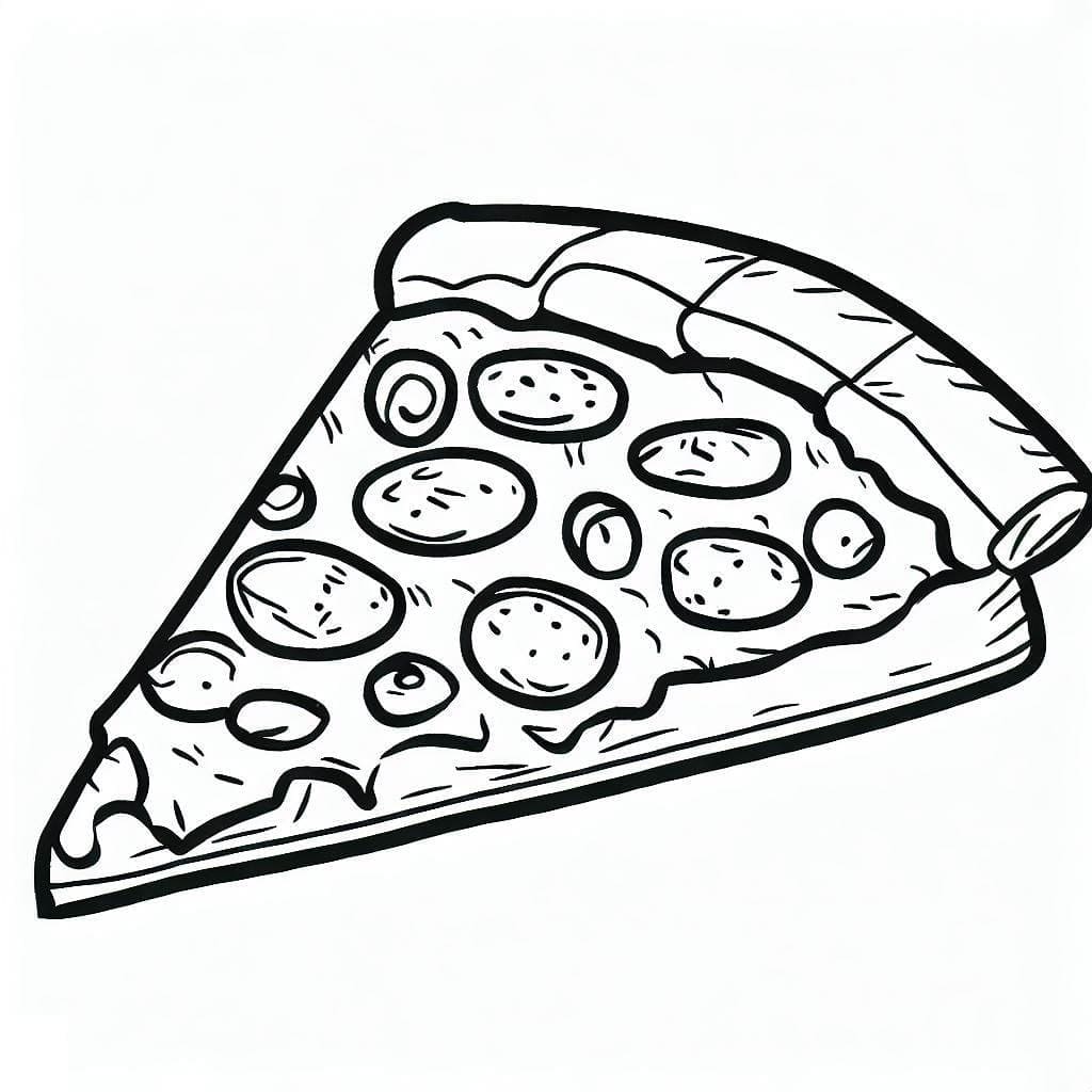 Tranche de Pizza coloring page
