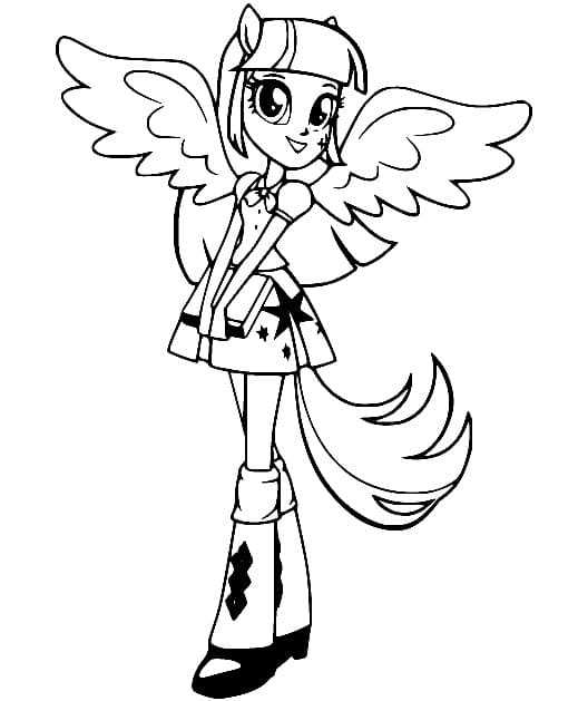 Twilight Sparkle de Equestria Girls coloring page