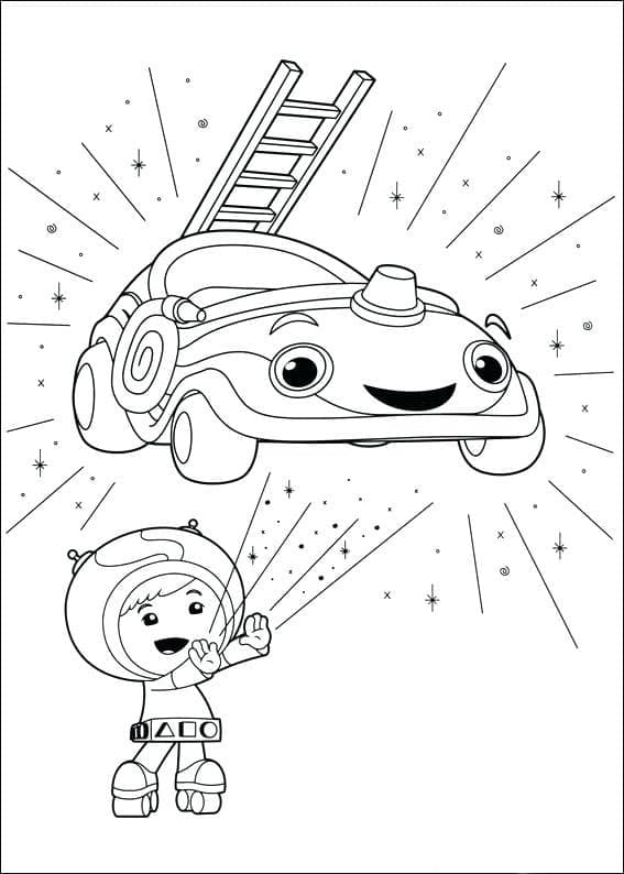 Umizoomi Geo et UmiCar coloring page