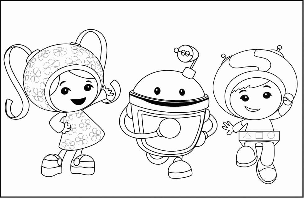 Umizoomi Milli, Bot et Geo coloring page
