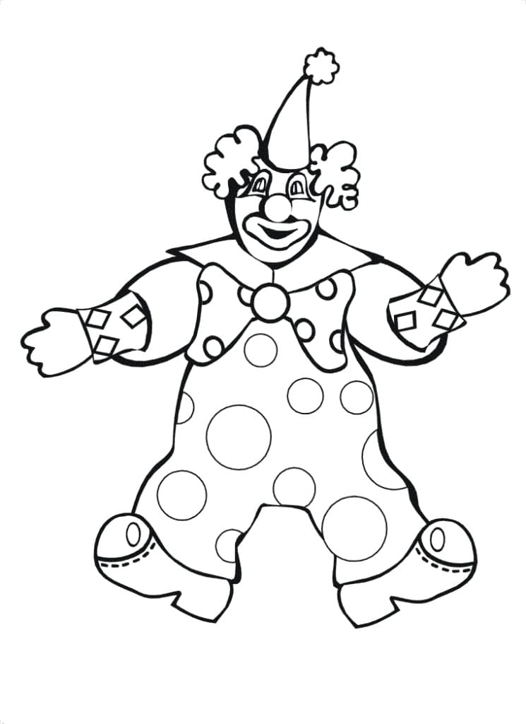Un Clown coloring page