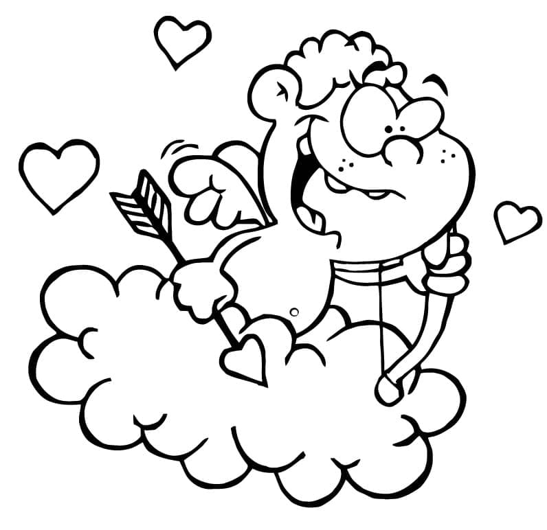 Un Cupidon Drôle coloring page