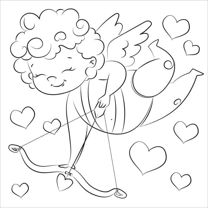 Un Cupidon Mignon coloring page