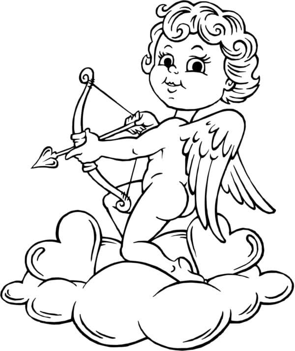 Un Cupidon Très Mignon coloring page